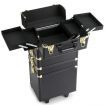 Embellir 7 in 1 Portable Cosmetic Beauty Makeup Trolley - Black & Gold