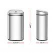 Devanti 50L Motion Sensor Bin Rubbish Automatic Silver