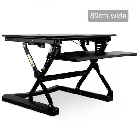 Height Adjustable Standing Desk 90cm Black Crazy Sales