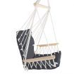 Gardeon Hammock Chair Hanging with Armrest Camping Hammocks Grey