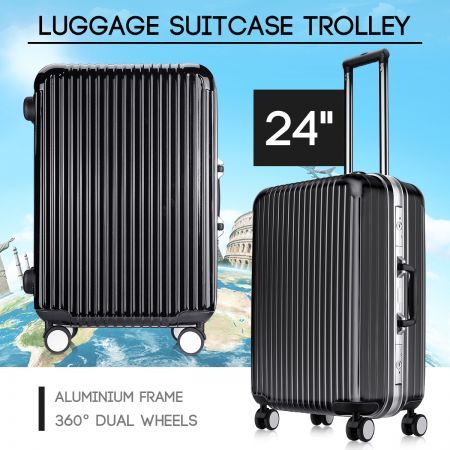 suitcase luggage lightweight aluminum wheels hard case