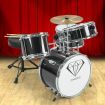 Children's 4pc Diamond Drum Kit Set - Black