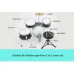 Children's 4pc Diamond Drum Kit Set - Black