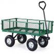 Heavy Duty Folding Garden Cart Trolley with Mesh Liner