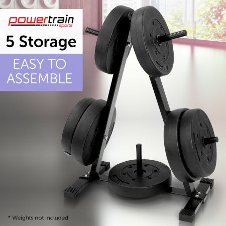 Powertrain Home Gym Weight Plates Storage Rack