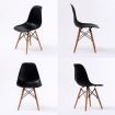 2X Retro Dining Cafe Chair DSW BLACK