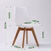 2X Retro Dining Cafe Chair Padded Seat WHITE