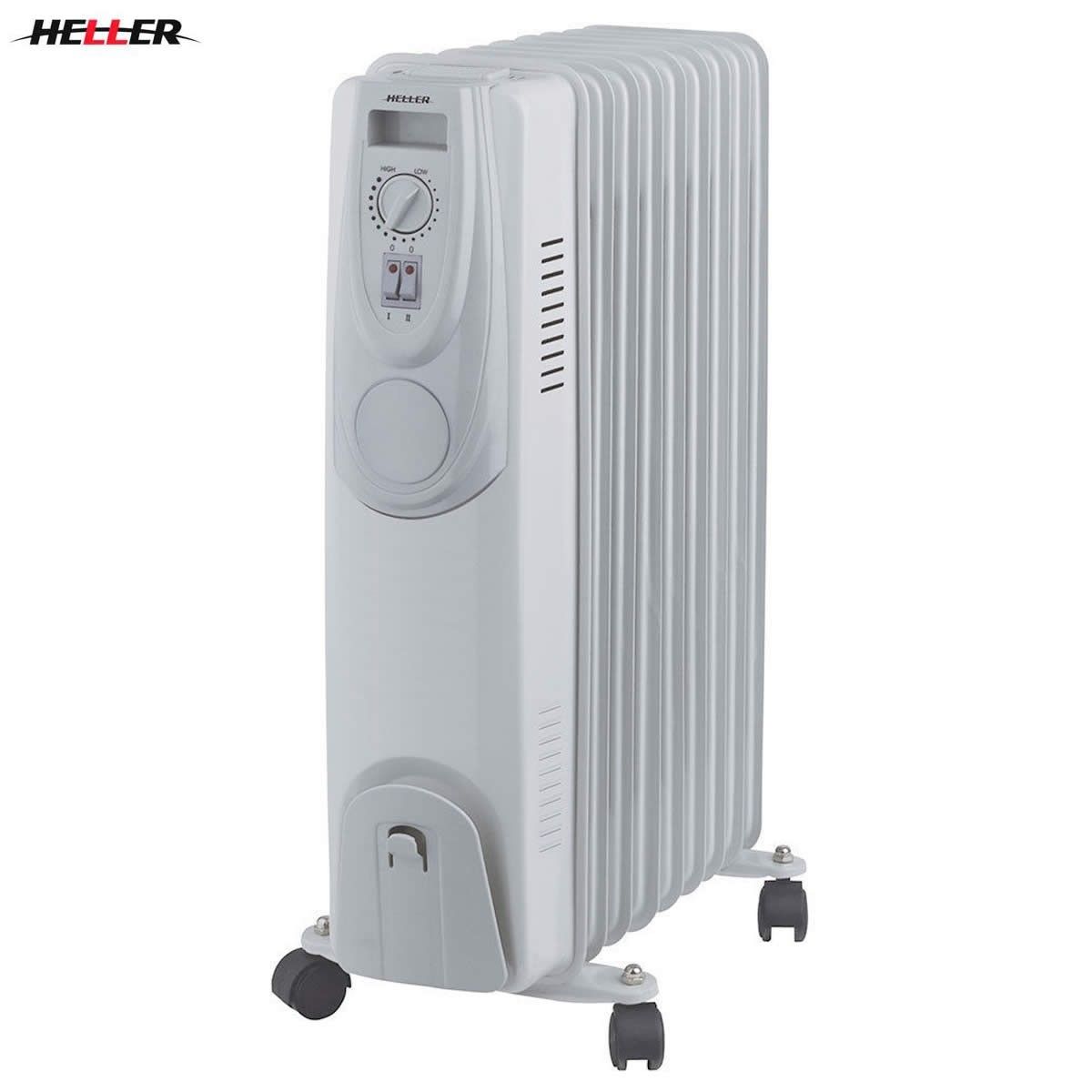 Heller 2000W Electric Portable 9 Fin Oil Heater