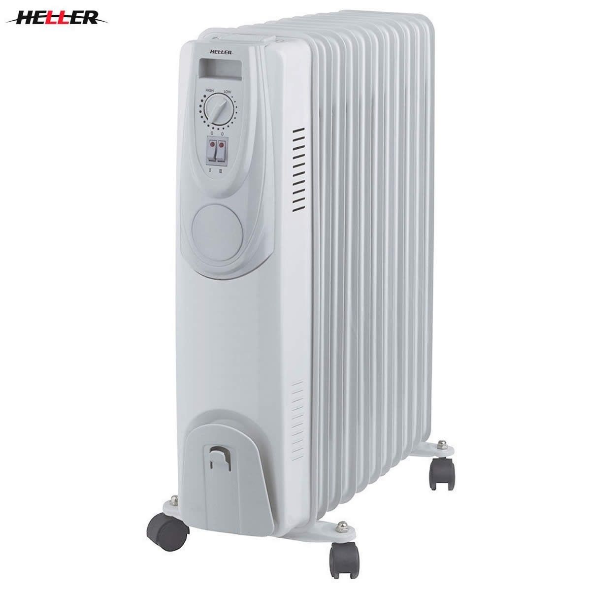 Heller 2400W Electric Portable 11 Fin Oil Heater
