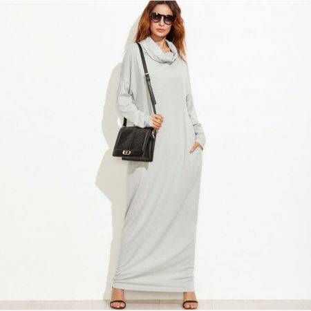 SHEIN NET Women Turtleneck Maxi Dress | Crazy Sales