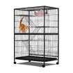 Cat House Pet Hamster Animal Home Rabbit Hutch Ferret Aviary Bird Cage Powder Coated Frame Bottom Lock 4 Levels