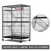 Cat House Pet Hamster Animal Home Rabbit Hutch Ferret Aviary Bird Cage Powder Coated Frame Bottom Lock 4 Levels