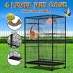 4 Levels Powder Coated Frame Pet CAT Home Cage with Bottom Lock