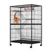 Cat House Pet Hamster Animal Home Rabbit Hutch Ferret Aviary Bird Cage Powder Coated Frame Bottom Lock 4 Levels