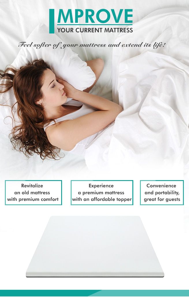 5cm High Density Foam Mattress Topper Queen Size Crazy Sales