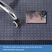 PVC Computer Office Chairmat Carpet Floor Protector -135cm x 114cm