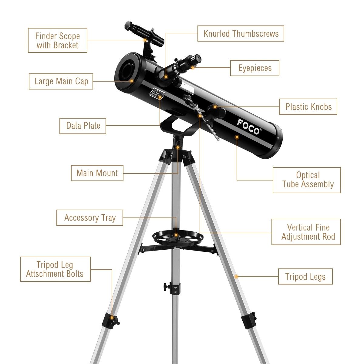 Astronomical Telescope 76mm Aperture 350x Zoom | Crazy Sales