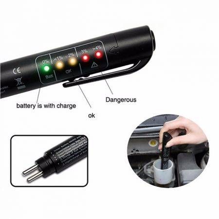 5 LED Auto Car Indicator Brake Fluid Oil Tester Batterty Detection Pen Test Tool