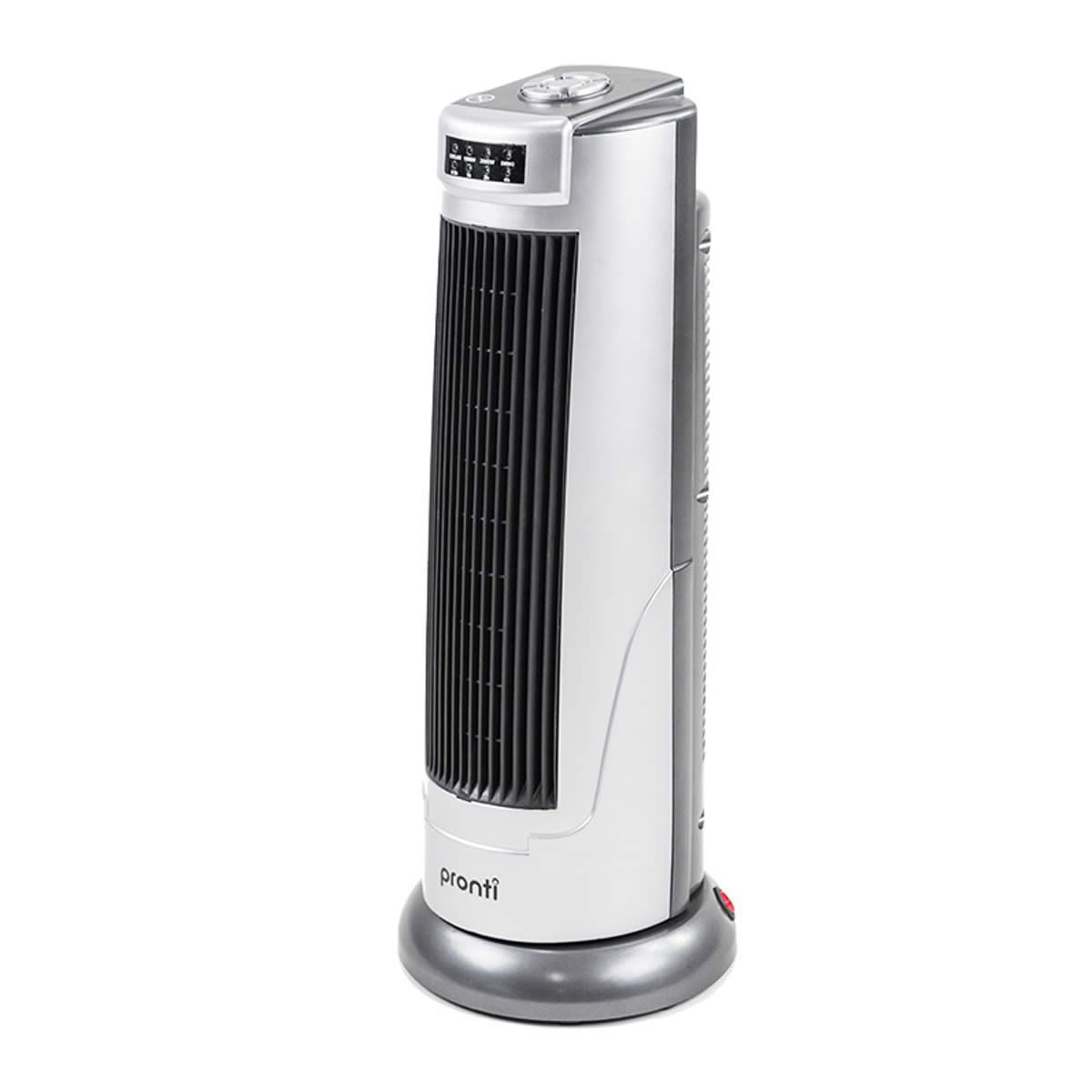 Pronti 2000W Electric Ceramic Tower Heater - Silver