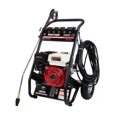 Black Eagle 4100psi High Pressure Cleaner Washer 8 HP Petrol Water Hose