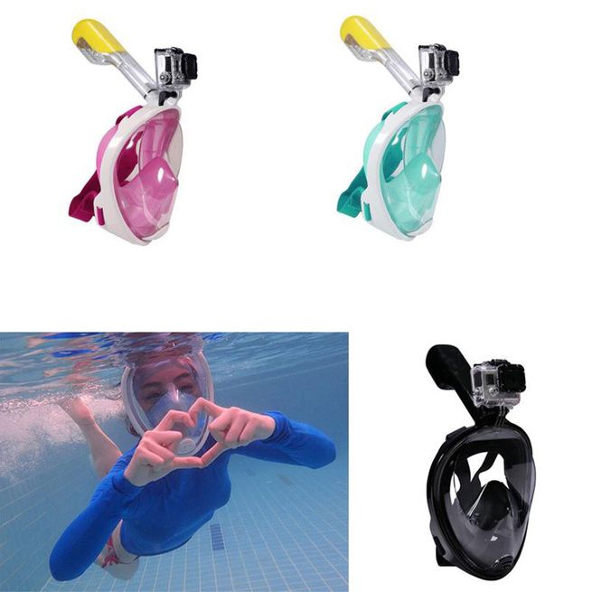 Full Face Snorkeling Snorkel Mask Diving Goggles W/ Breather Pipe For