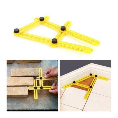 Four-Sided Ruler Measuring Instrument Template Angle-izer Tool Mechanism Slides Four-Sided Ruler Measuring Instrument Template Angle-izer Tool Mechanism Slides