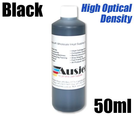Black Printer High Optical Density Ink Refill 50ml HP Compatible 51629A / 51645AA / C4844AA / C5011DA / C6615DA / C6656AA / C8727AA / C8765WA for 1315 / Business Inkjet 1000 / 1100 / 1100dtn / 1200 / 1200d / 1200dtn / 2000c / 2000cn / 2230 series