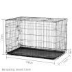 i.Pet 42" Dog Cage Crate Large Kennel 3 Doors
