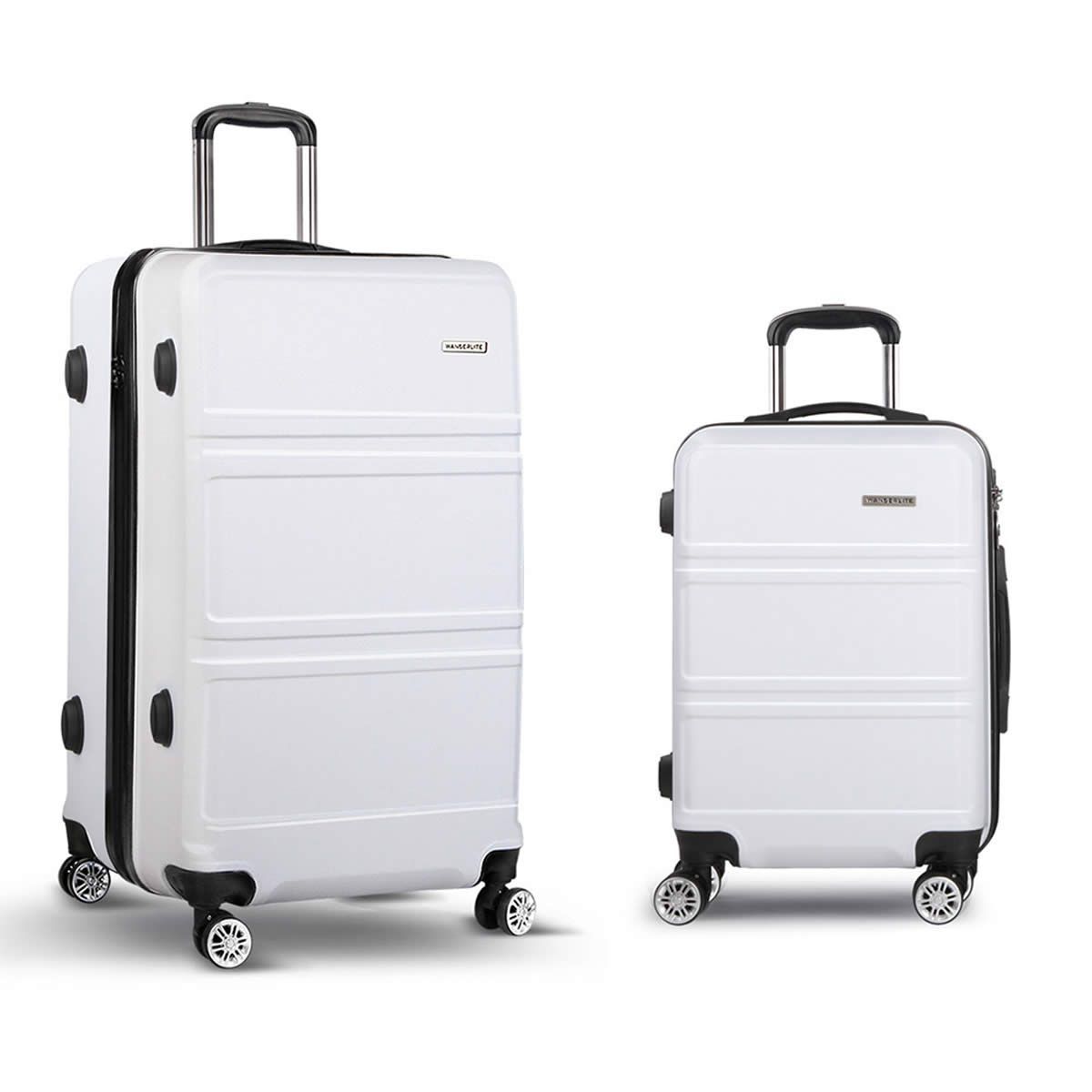 Wanderlite 2 Pieces Hard-shell Luggage Set 20" and 28" - White