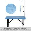 Dog Cat Grooming Table Foldable Pet Salon Beauty Desk Iron Frame 97cm in Length Blue