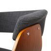 Modern Dining Chair with Well-padded Seat and Curved Backrest - Charcoal