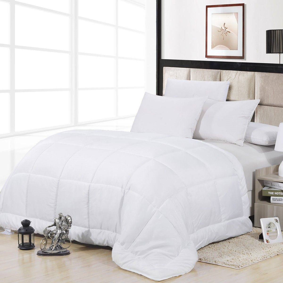 400GSM Microfibre Quilt with Bamboo Fiber Filling Super King Quilt