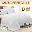 400GSM Winter Bamboo Fabric Cover Quilt Microfibre Double White Comforter