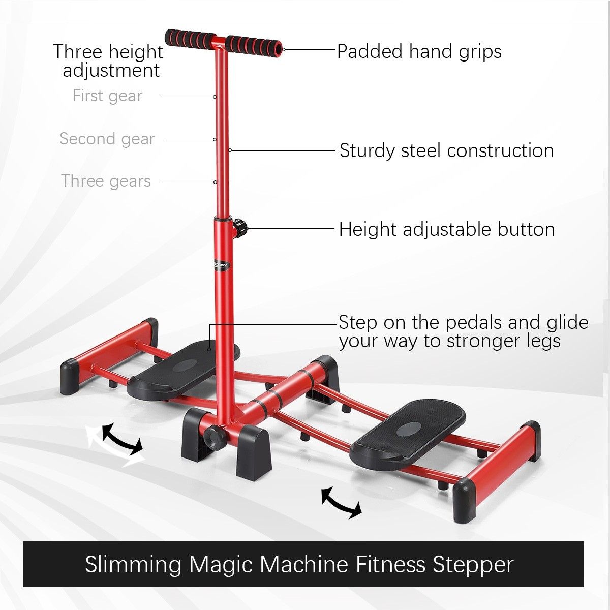 Genki Leg Master Foldable Magic Trainer Exercise Machine Red Crazy