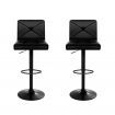 Artiss 2x Bar Stools Kitchen Dining Chairs Gas Lift Stool Leather Black