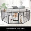 Pet Playpen Dog Cat Enclosure Ferret Fence Rabbit Exercise Cage Fabric Cover 100x80CM/Panel 8 Panels L