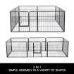 Pet Playpen Dog Cat Enclosure Ferret Fence Rabbit Exercise Cage Fabric Cover 100x80CM/Panel 8 Panels L