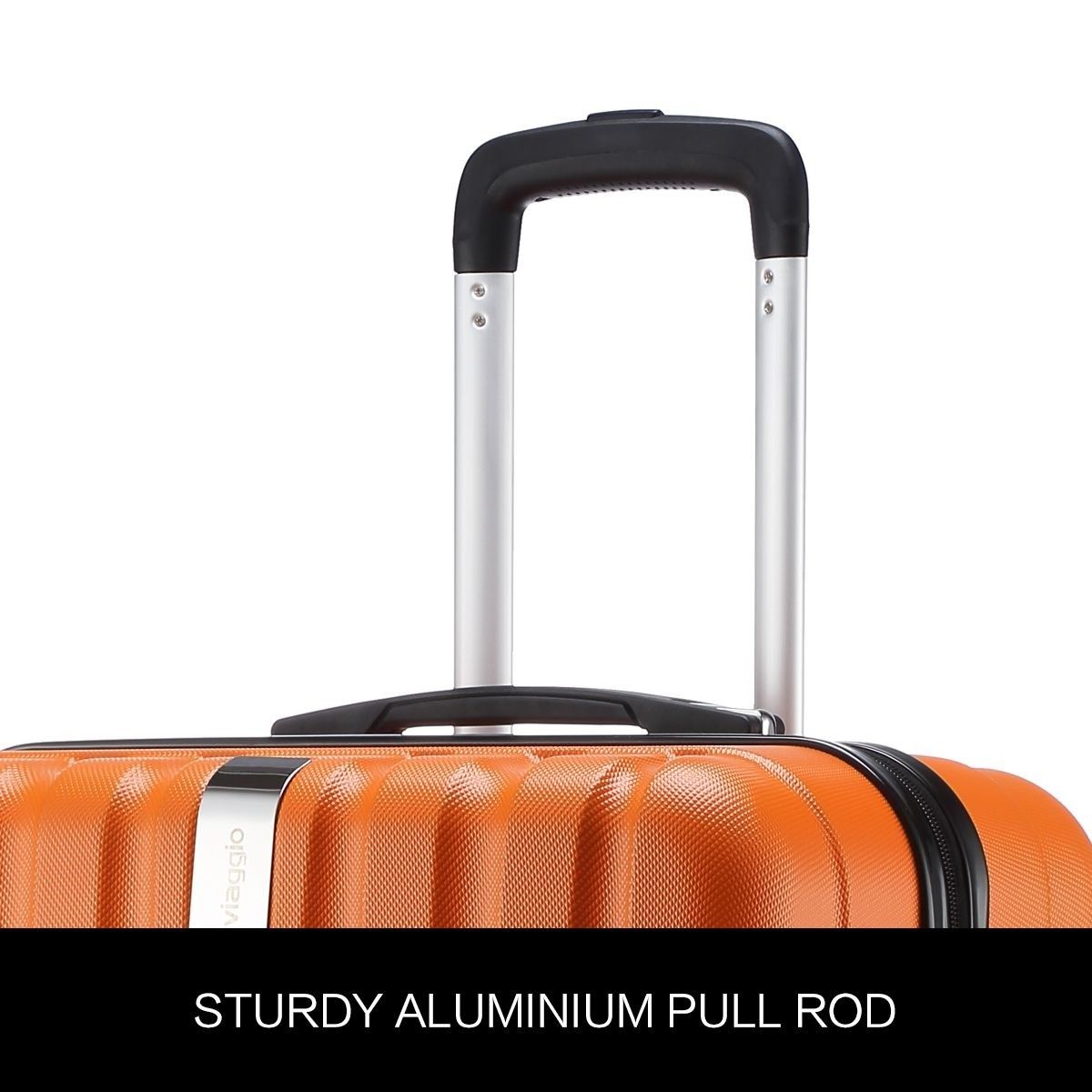 2Pc Hard Shell Luggage Suitcase SetOrange With TSA Lock Lightweight