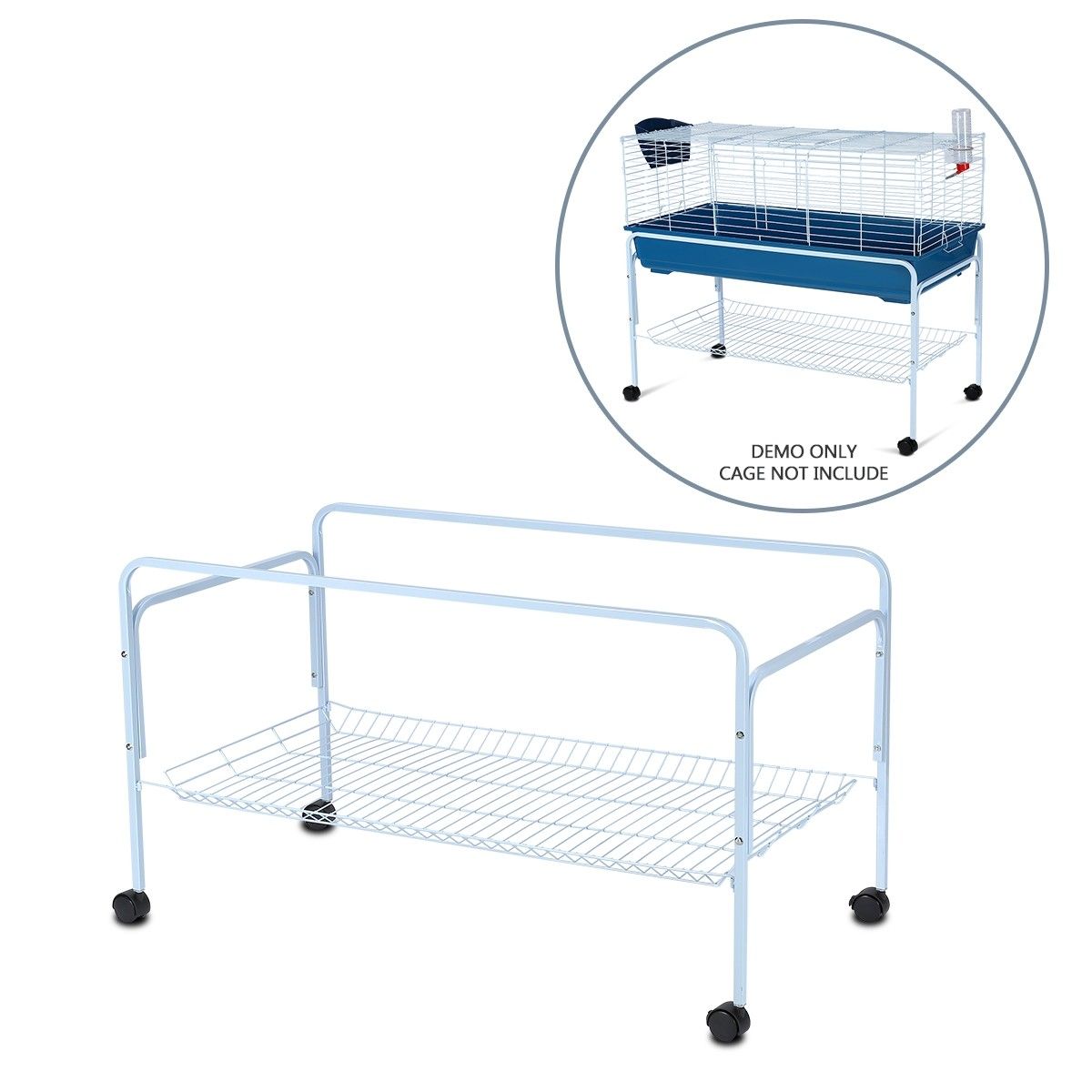 120cm Rabbit Cage Stand Guinea Pig Hutch Wheel Stand Crazy Sales