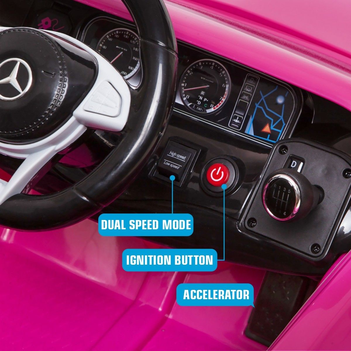 mercedes pink toy car