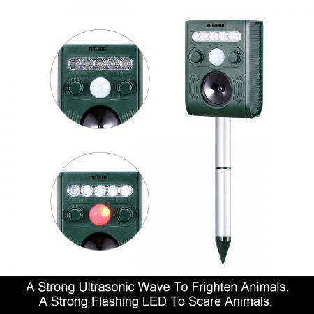 Ultrasonic Bird & Animal Repellent Solar Powered Pest Repeller with LED  Indicator | Crazy Sales