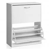 Artiss Shoe Rack Cabinet Adjustable Shelves 24 Pairs White Iris