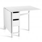 Artiss Dining Table Rectangular Extendable White