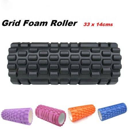 Foam Roller Grid EVA 33x14cm Physio Pilates Yoga Gym Exercise Trigger Point