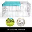 Cat Dog Enclosure Pet Playpen Puppy Pen Rabbit Fencing Chicken Cage Outdoor Indoor Foldable Portable Fabric Cover Metal 1.8M