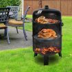 Grillz BBQ Grill 3-In-1 Charcoal Smoker