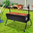 Chrome-coated Steel BBQ Grill Spit Roaster with 230V Rotisserie