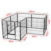 i.Pet 32" 8 Panel Dog Playpen Pet Exercise Cage Enclosure Fence Play Pen