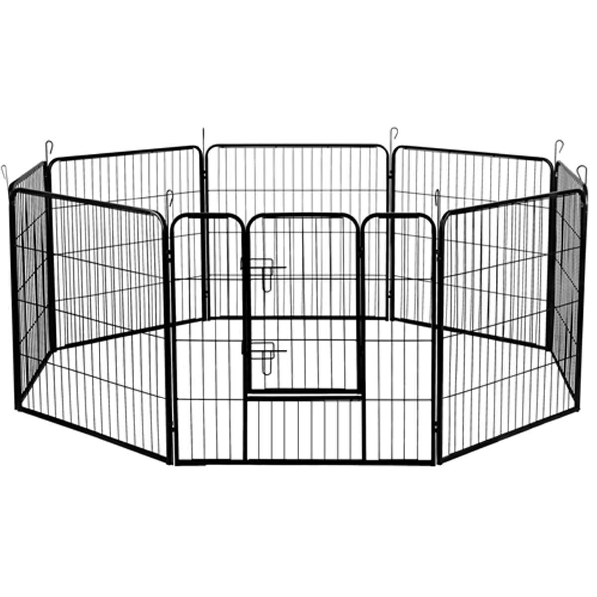 i.Pet 32" 8 Panel Dog Playpen Pet Exercise Cage Enclosure Fence Play Pen