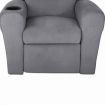 Keezi Kids Recliner Chair Grey Linen Soft Sofa Lounge Couch Children Armchair